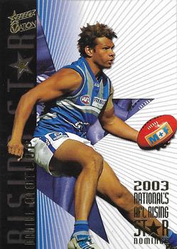 2004 Select Ovation - 2003 AFL Rising Star Nominee #RSN16 Daniel Motlop Front